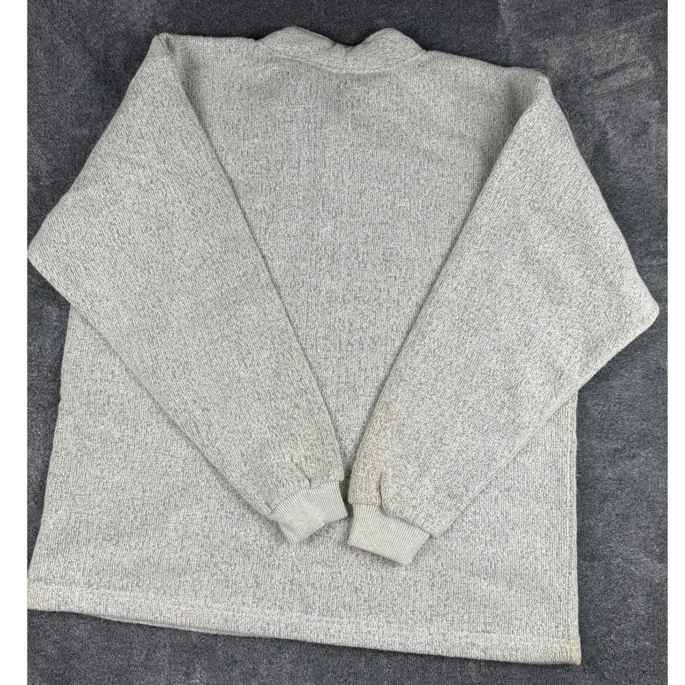 Vintage‎ Diport USA Sea World Henley Pullover Gray Textured Knit Mens Medium